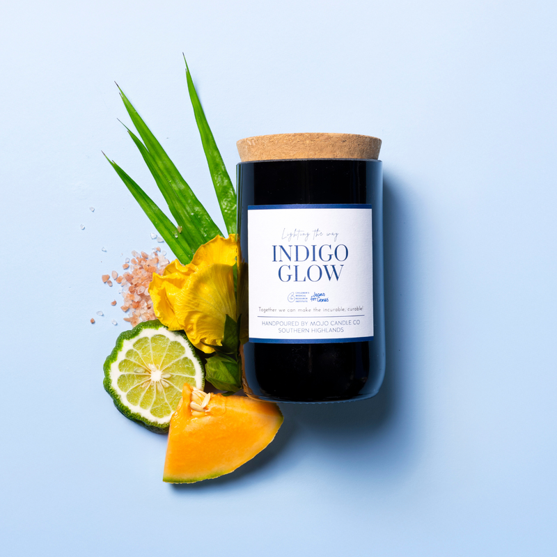 Indigo Glow - Wine Bottle Candle