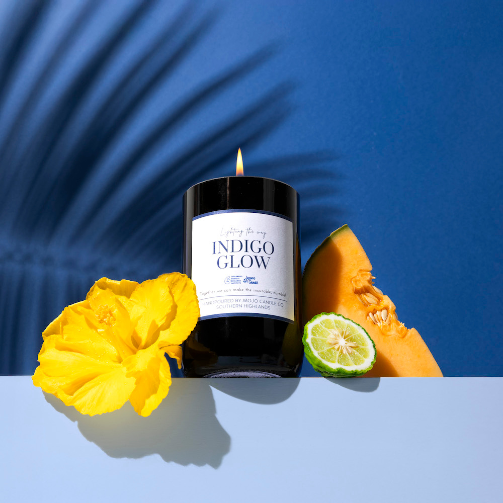 Indigo Glow - Wine Bottle Candle