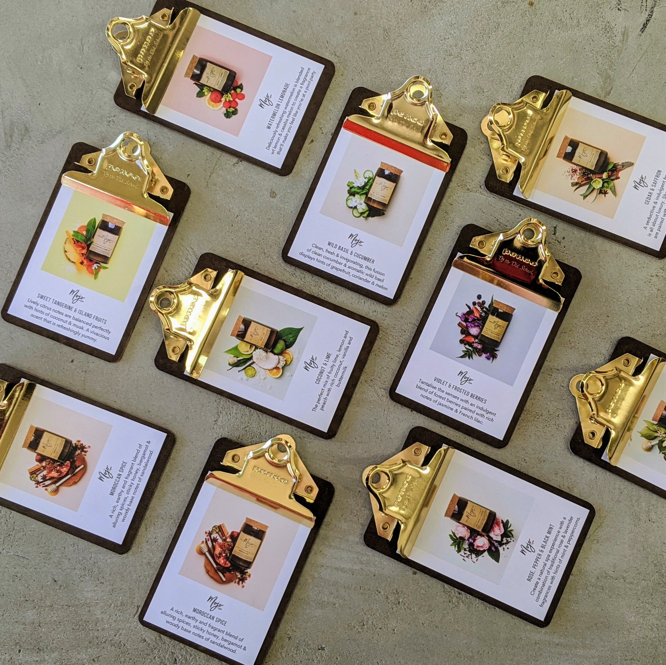 Mojo Scent Cards & Clipboards