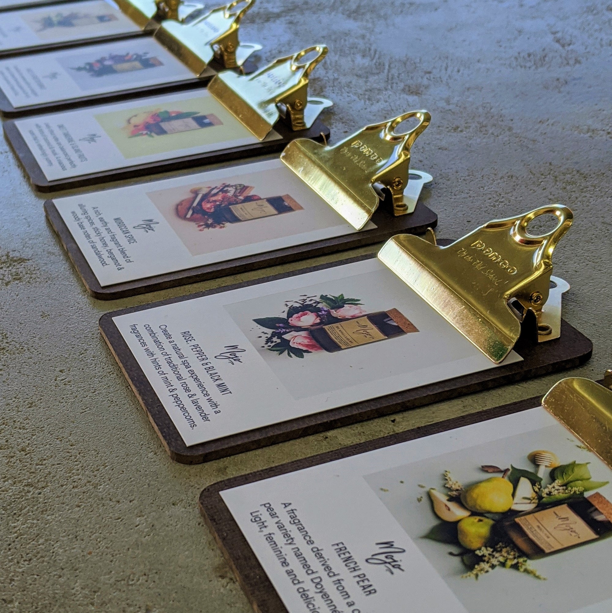 Mojo Scent Cards & Clipboards