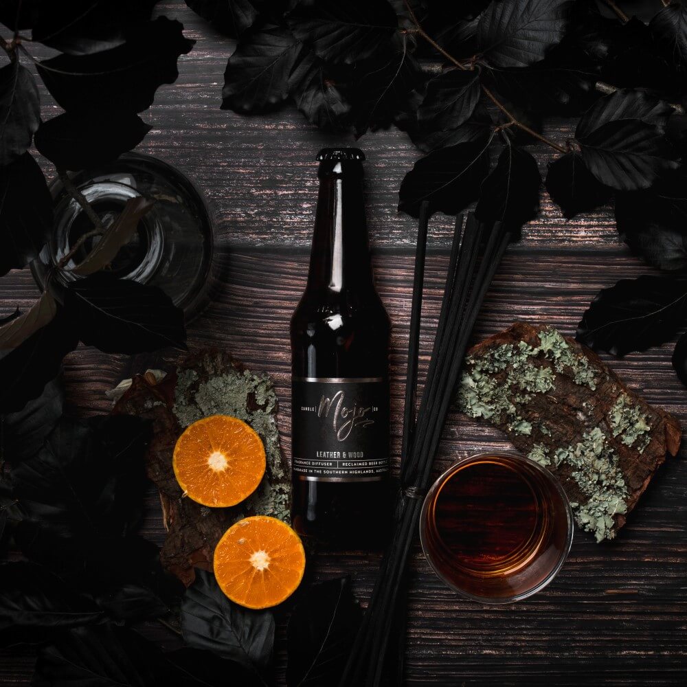 Leather & Wood -  Beer bottle diffuser