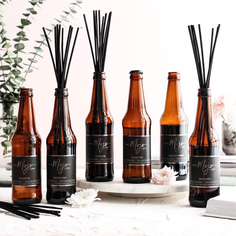 HIMALAYAN BAMBOO - Reclaimed Beer Bottle Diffuser