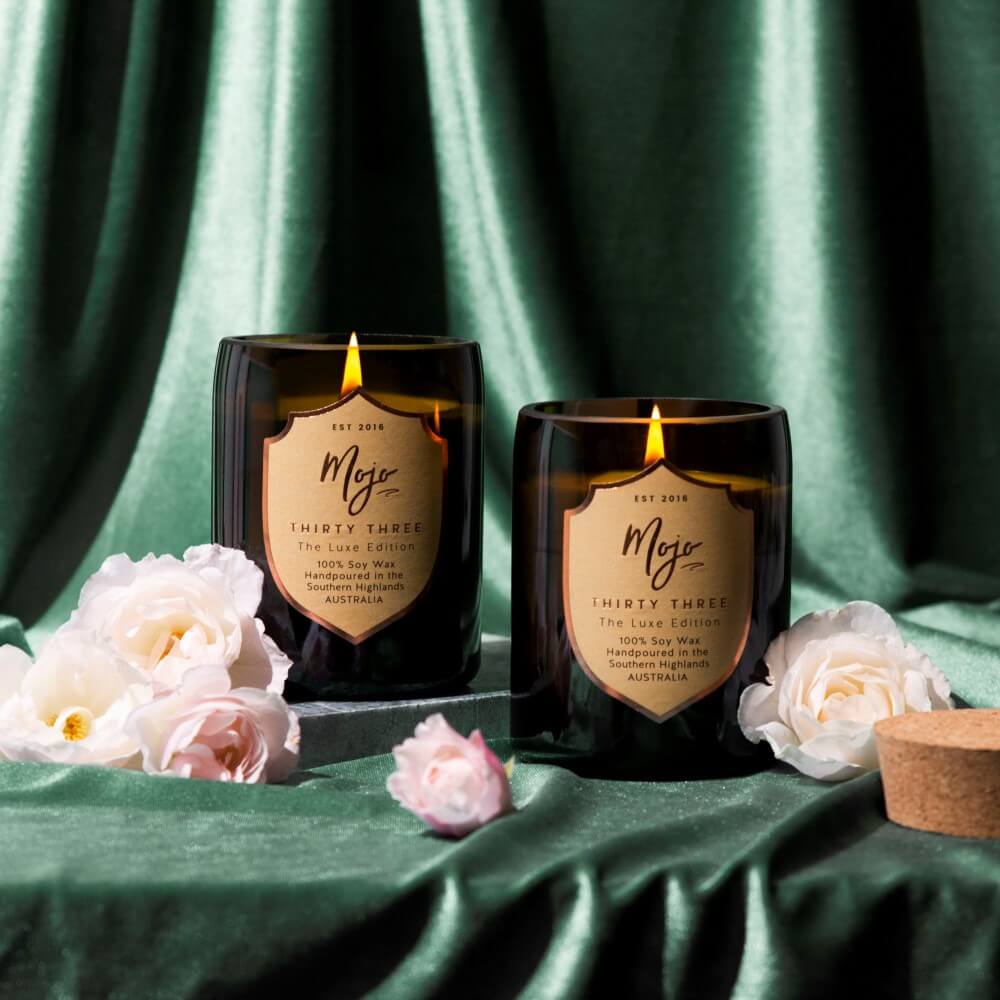 THIRTY THREE - Luxe Edition - Reclaimed Champagne Bottle Soy Wax Candle